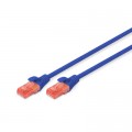 Патч-корд 10м, CAT 6 UTP, AWG 26/7, Cu, LSZH, blue Digitus (DK-1617-100/B)