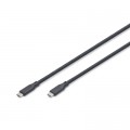 Дата кабель USB-C to USB-C 1.0m USB 4.0 Gen3 40G 240W 8K silicone black Digitus (AK-300344-010-S)