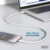 Дата кабель USB 2.0 AM to Type-C 1.0m 60W white Digitus (AK-300340-010-W)