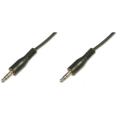 Кабель мультимедійний 3.5mm M to 3.5mm M 2.5m black Digitus (AK-510100-025-S)