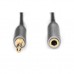 Кабель мультимедійний 3.5mm M to 3.5mm F 3.0m Digitus (DB-510210-030-S)