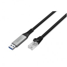 Дата кабель USB AM to RJ45 Ethernet 2.0m CAT6A S/FTP 1Gbps LSZH Digitus (AK-300600-020-S)