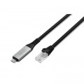 Дата кабель USB-C to RJ45 Ethernet 2.0m CAT6A S/FTP 1Gbps LSZH Digitus (AK-300601-020-S)