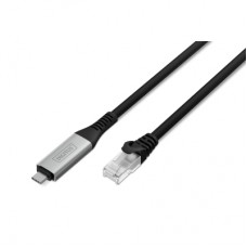 Дата кабель USB-C to RJ45 Ethernet 2.0m CAT6A S/FTP 1Gbps LSZH Digitus (AK-300601-020-S)