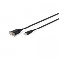 Кабель для передачі даних USB 2.0 AM to COM 1.8m DB9 RS232 FT232RNL black Digitus (DA-70172)