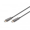 Кабель мультимедийный HDMI M to HDMI M 15m 4K AOC hybrid-fiber black Digitus (AK-330125-150-S)