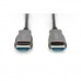 Кабель мультимедийный HDMI M to HDMI M 15m 4K AOC hybrid-fiber black Digitus (AK-330125-150-S)