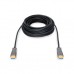 Кабель мультимедийный HDMI M to HDMI M 15m 4K AOC hybrid-fiber black Digitus (AK-330125-150-S)