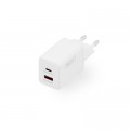 Зарядний пристрій Digitus 1xUSB-C + 1xUSB PD45W GaN white (DA-10302)