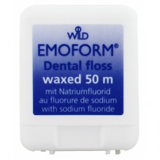 Зубная нить Dr. Wild Emoform вощенная c фторидом натрия 50 м (7611841138406)