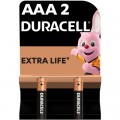 Батарейка Duracell AAA лужні 2 шт. в упаковці (5000394058170 / 81484984)
