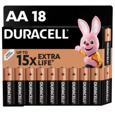 Батарейка Duracell AA лужні 18 шт. в упаковці (5000394107519 / 5006192)