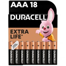 Батарейка Duracell AAA лужні 18 шт. в упаковці (5000394107557 / 81546741)