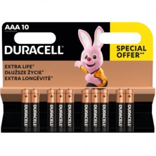 Батарейка Duracell AAA лужні 10 шт. в упаковці (5002509/5006462)