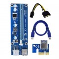 Райзер PCI-E x1 to 16x 60cm USB 3.0 Cable SATA to 6Pin Power v.006C Dynamode (RX-riser-006c 6 pin)