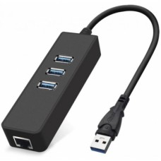 Переходник Dynamode USB 3.0 Type-A - RJ45 Gigabit Lan, 3*USB 3.0 (USB3.0-Type-A-RJ45-HUB3)