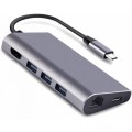 Концентратор Dynamode USB3.1 Type-C to HDMI, 3хUSB3.0, RJ45, USB Type-C Female, SD (Dock-USB-TypeC-HDMI-USB3.0-RJ45)