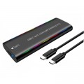 Кишеня зовнішня Dynamode M.2 SSD NVMe/SATA combo USB3.2 GEN2 Type-C aluminium black (DM-CAD-SSD10)