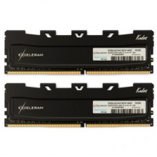 Модуль памяти для компьютера DDR4 16GB (2x8GB) 3200 MHz Kudos Black eXceleram (EKBLACK4163216AD)