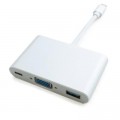 Порт-реплікатор Extradigital USB Type-C to VGA/USB 3.0/Type-C (0.15m) (KBV1690)