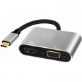 Переходник Type-C to HDMI / VGA Extradigital (KBV1743)