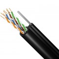 Кабель мережевий FinMark UTP CAT5e 4P 24AWG PE-M B 305m Drum, внешний, проволка 1,2мм (049317)