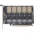 Контролер Frime PCI-E-5xM.2 (B Key) WCH382L (ECF-PCIEtoSSD010)