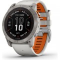 Смарт-часы Garmin fenix 7X Pro Sapph Sol, Ti w/Gray/Orange Band, GPS (010-02778-15)