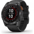 Смарт-часы Garmin fenix 7X Pro Sol, Slate Gray Stl w/Black Bnd, GPS (010-02778-01)