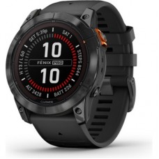 Смарт-часы Garmin fenix 7X Pro Sol, Slate Gray Stl w/Black Bnd, GPS (010-02778-01)