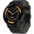 Смарт-годинник Garmin Venu 3, Black + Slate, Leather, GPS (010-02784-52)