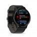 Смарт-годинник Garmin Venu 3, Black + Slate, Leather, GPS (010-02784-52)