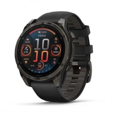 Смарт-годинник Garmin fenix 8 47mm, AMOLED, Saph, CrbnGryTi/Blk, Blk/PebbleGryBnd, GPS (010-02904-21)