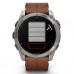 Смарт-годинник Garmin fenix 8 51mm,AMOLED,Sapphire, Bare Ti, Blk/Chsnt Lthr (010-02905-40)