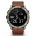 Смарт-годинник Garmin fenix 8 51mm,AMOLED,Sapphire, Bare Ti, Blk/Chsnt Lthr (010-02905-40)