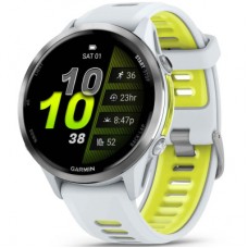 Смарт-годинник Garmin Forerunner 970, Whitestone/Amp Yellow, GPS (010-02969-11)