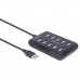 Концентратор Gembird USB 2.0 10 ports black (UHB-U2P10P-01)