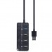 Концентратор Gembird 4 ports (1xUSB3.1+3xUSB2.0) switch black (UHB-U3P1U2P3P-01)