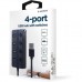 Концентратор Gembird 4 ports (1xUSB3.1+3xUSB2.0) switch black (UHB-U3P1U2P3P-01)