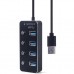 Концентратор Gembird USB 3.0 4 ports switch black (UHB-U3P4P-01)