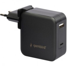 Зарядное устройство Gembird 60W PD & QC, Type-C, USB-A (NPA-PD60-01)