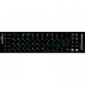 Наклейка на клавиатуру Grand-X 68 keys Cyrillic green, Latin white (GXDPGW)