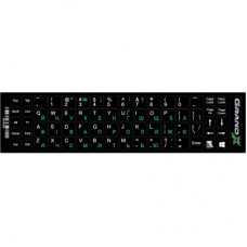 Наклейка на клавіатуру Grand-X 68 keys UA green, Latin white (GXDGUA)