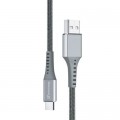 Дата кабель USB 2.0 AM to Type-C 1.2m Grey Grand-X (FC-12G)