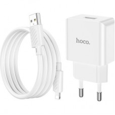 Зарядное устройство HOCO C106A charger set(iP) White (6931474783899)