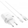 Зарядное устройство HOCO C12Q Smart QC3.0 charger set(Micro) White (6931474716286)