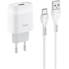 Зарядное устройство HOCO C72A Glorious single port charger set(Type-C) White (6931474713018)