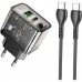 Зарядний пристрій HOCO N34 Dazzling dual-port Black (6931474799180)