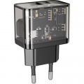Зарядное устройство HOCO N34 Dazzling dual-port Black (6931474799166)