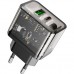 Зарядное устройство HOCO N34 Dazzling dual-port Black (6931474799166)